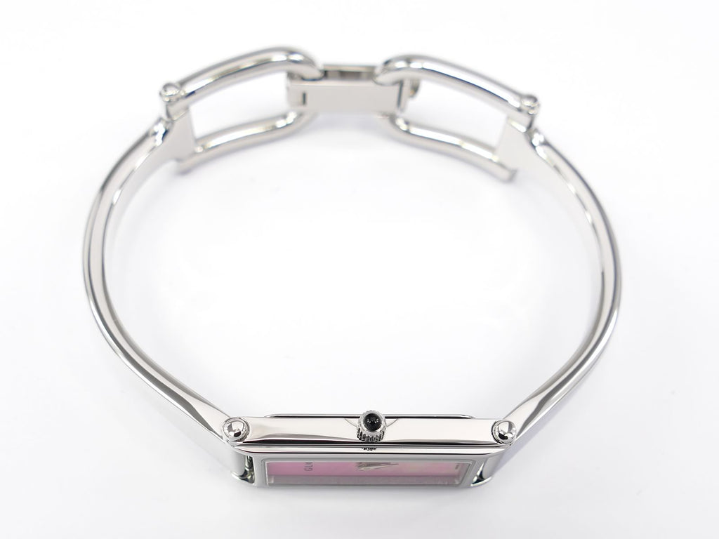 Gucci 1500L stainless steel case crown with black cabochon