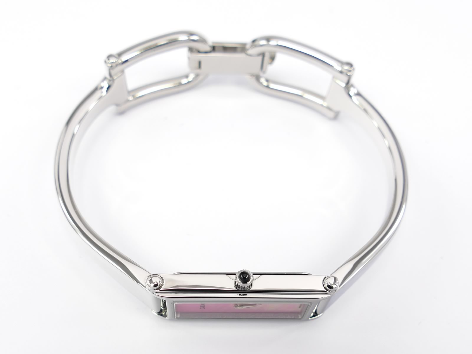 Gucci 1500L stainless steel case crown with black cabochon
