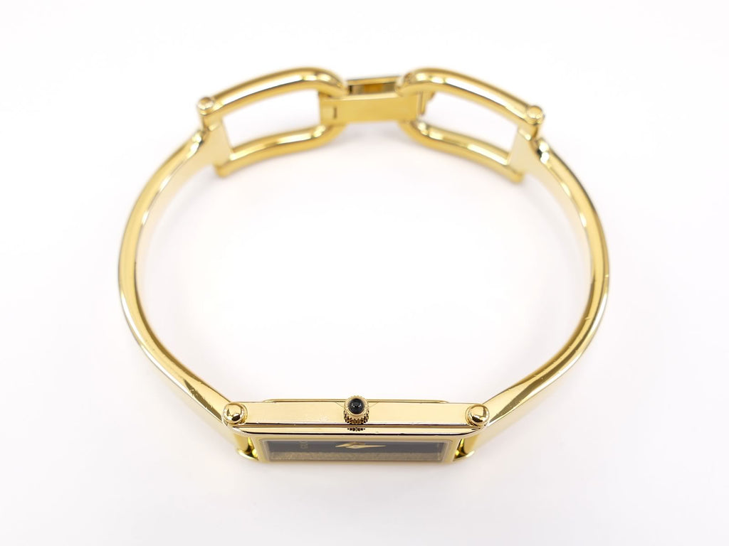 Gucci 1500L 18k Gold Plated crown with black cabochon