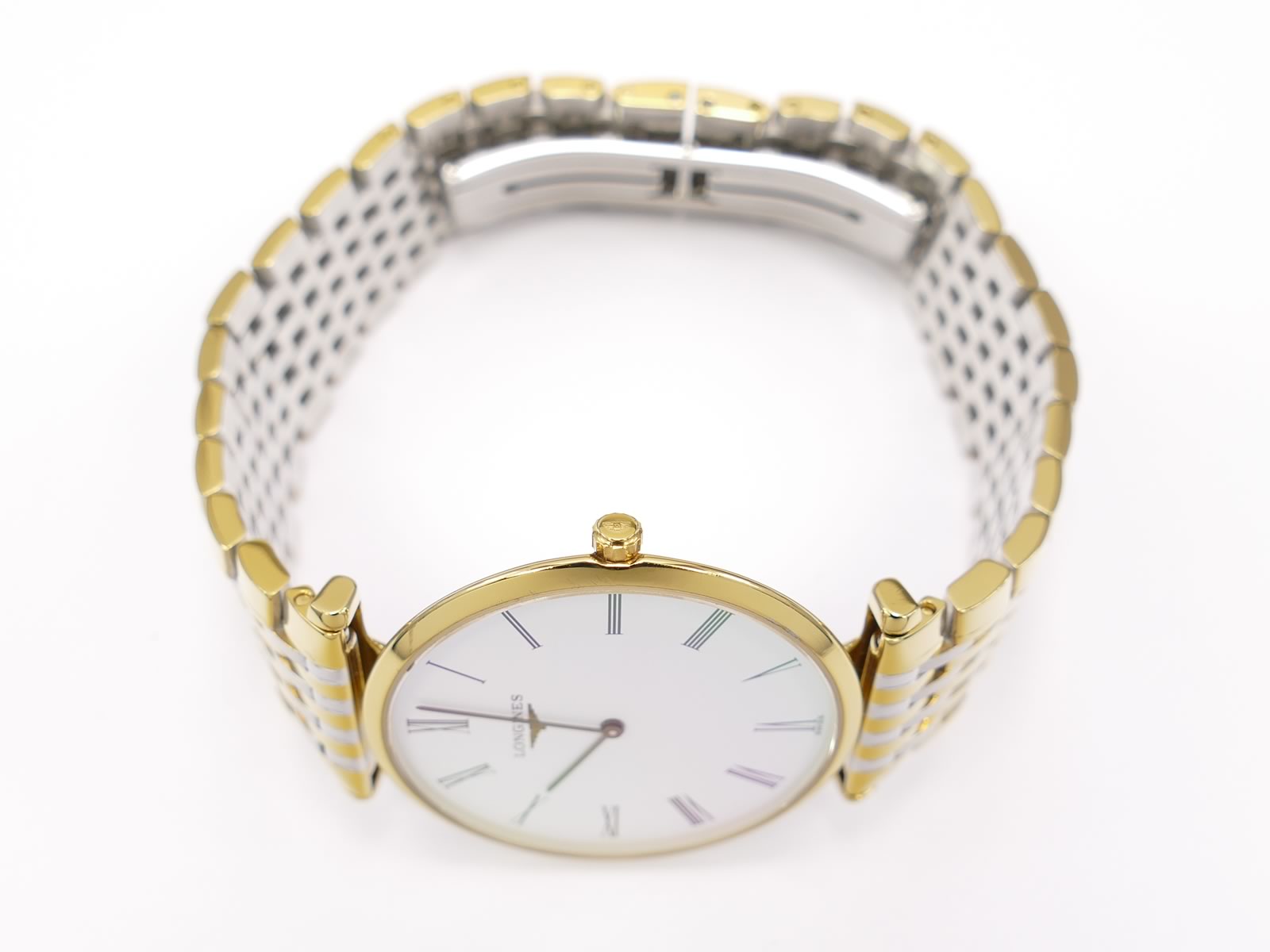 Longines La Grande Classique L4.709.2.11.7 18k Gold PVD crown