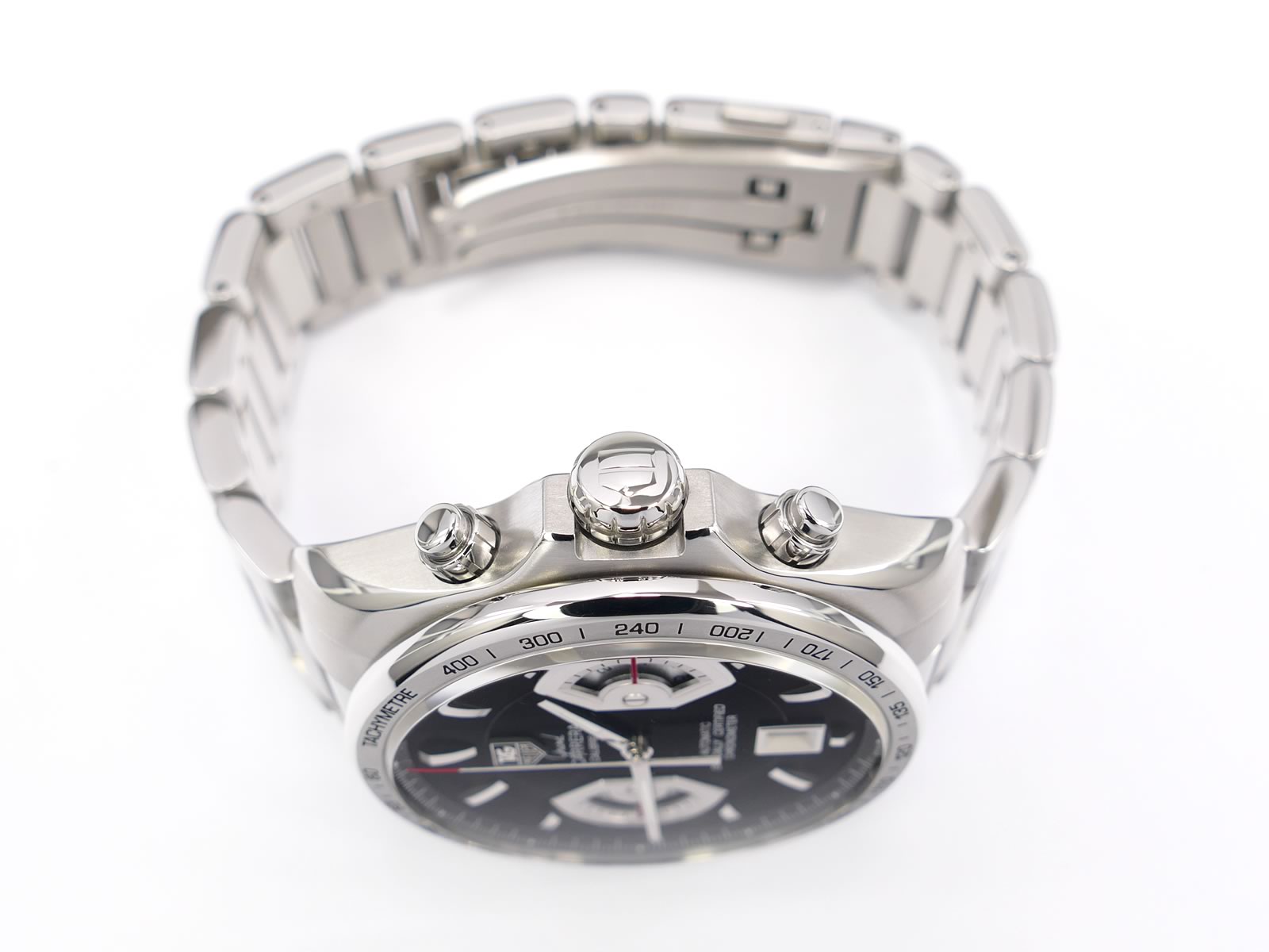 TAG Heuer Grand Carrera CAV511A.BA0902 screw down crown and pushers