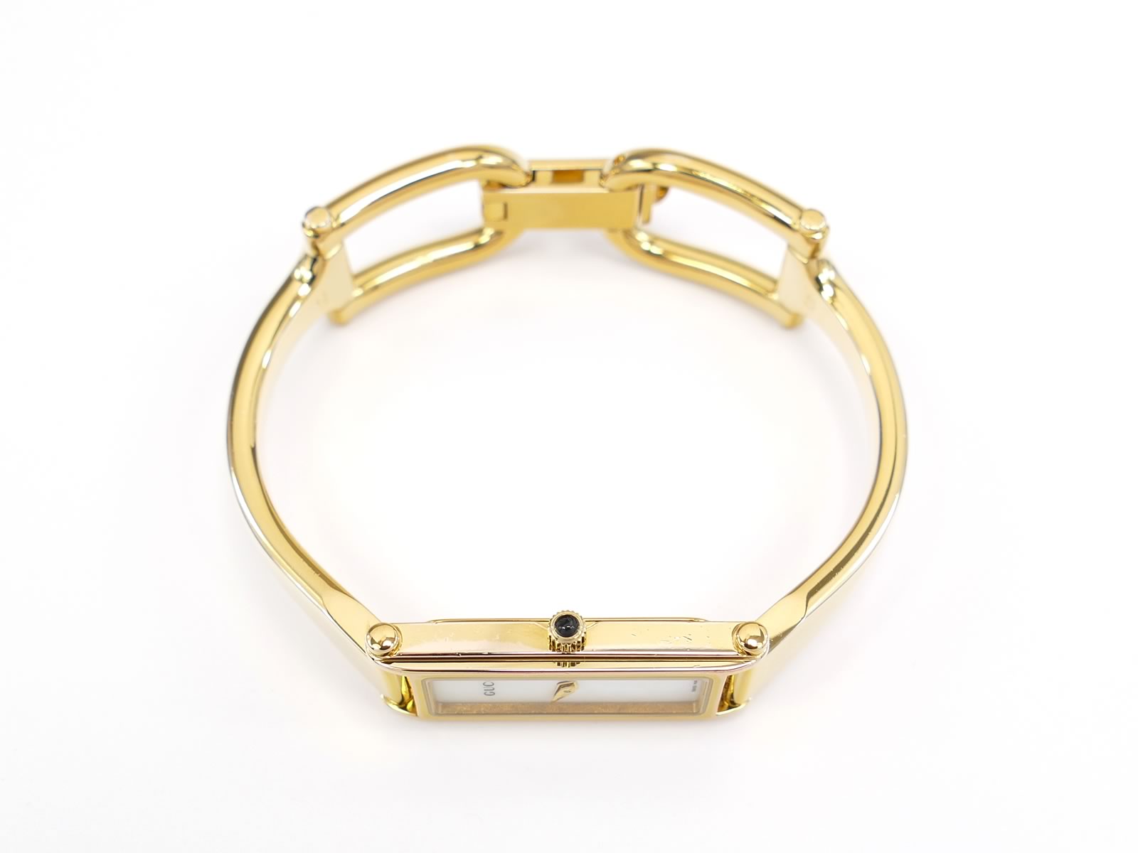 Gucci 1500L 18k Gold Plated crown with black cabochon