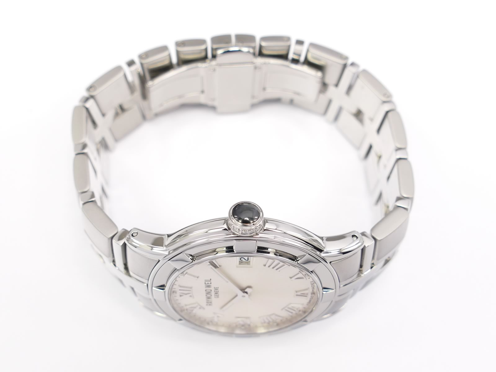 Raymond Weil Parsifal 9541-ST-00658 stainless steel crown with black cabochon