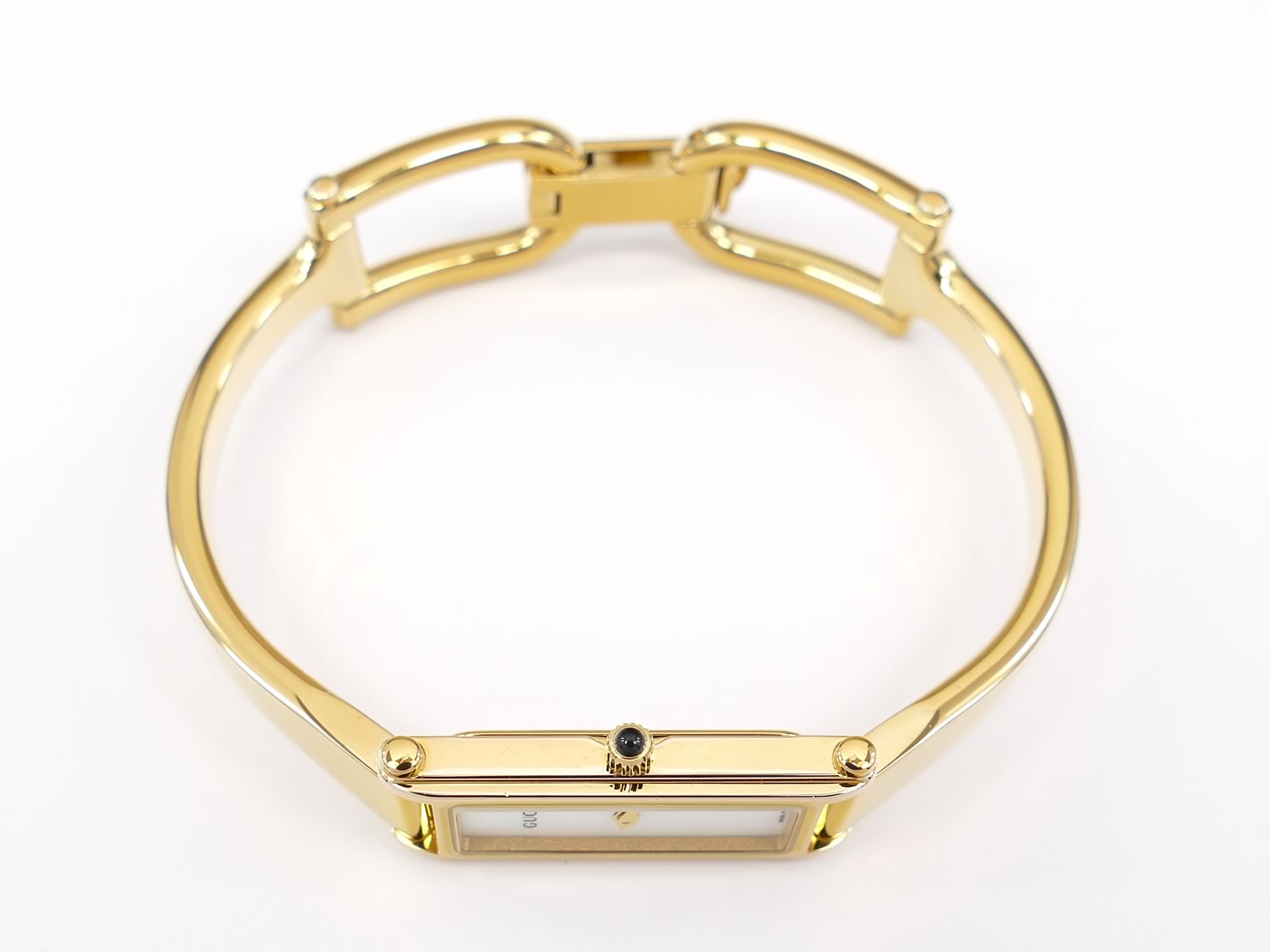 Gucci 1500L 18k Gold Plated crown with black cabochon