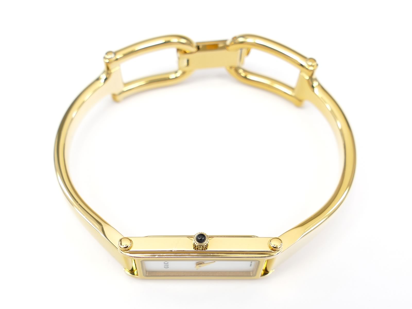 Gucci 1500L 18k Gold Plated crown with black cabochon
