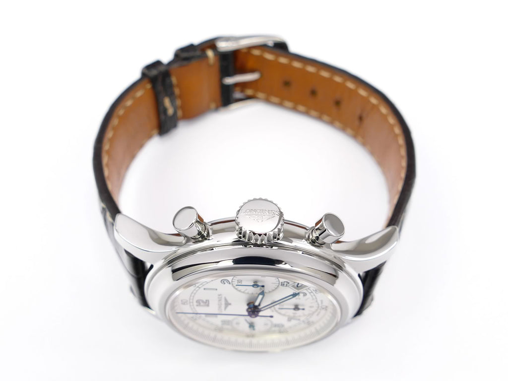 Longines Heritage 1951 L2.745.4.73.2 stainless steel crown and pushers