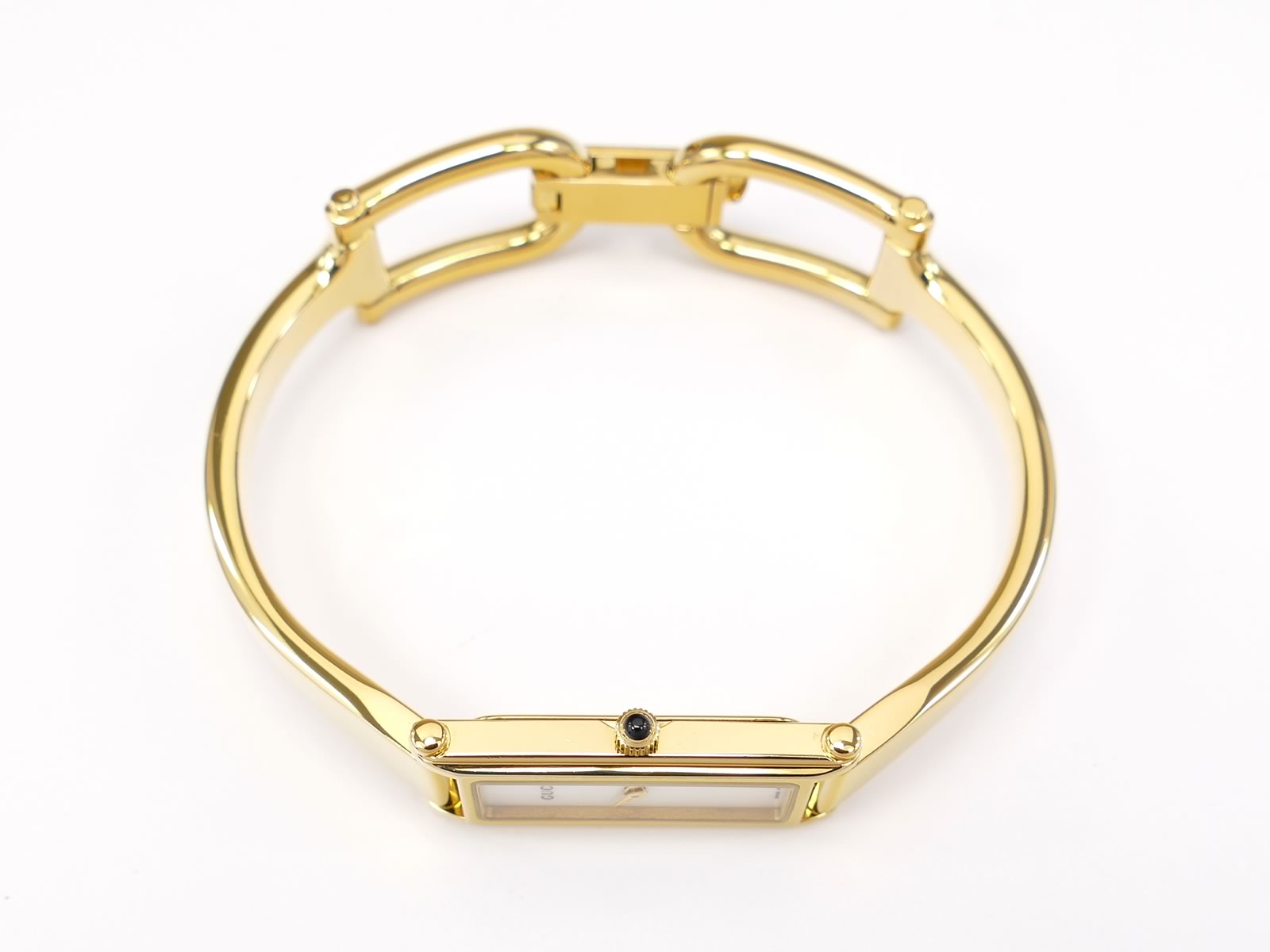 Gucci 1500L 18k Gold Plated crown with black cabochon