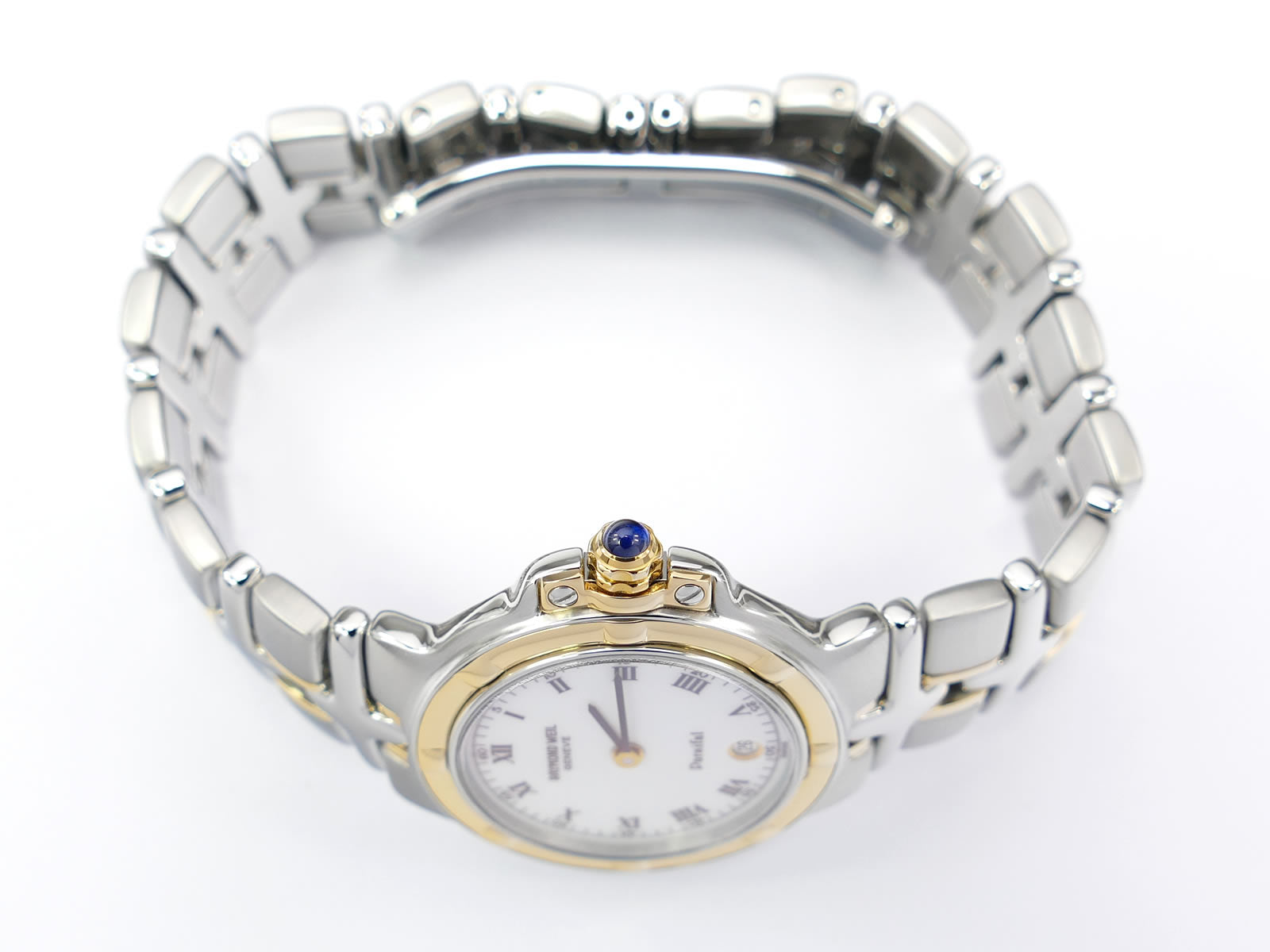 Raymond Weil Parsifal 9990 gold crown with sapphire cabochon