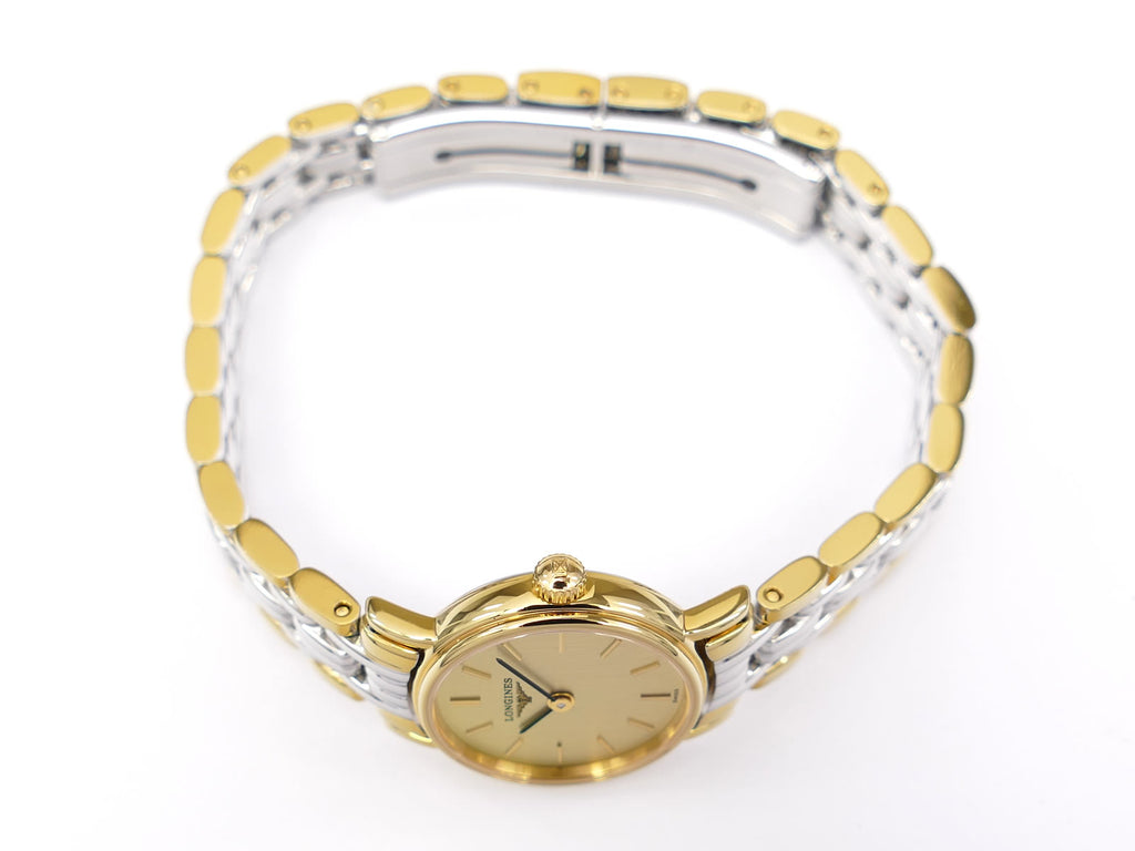 Longines Présence L4.219.2 18k Yellow Gold PVD crown