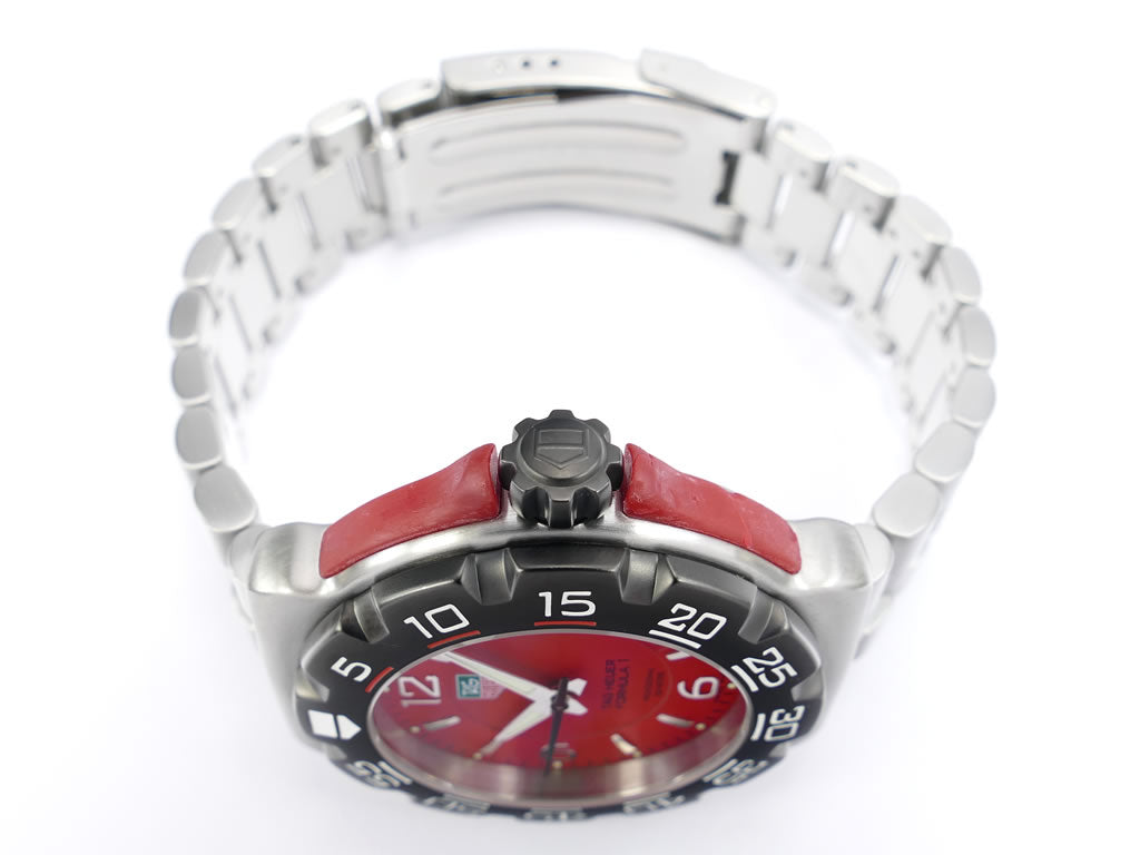 TAG Heuer Formula 1 WAC1113.BA0850 Arabic Red Dial F1 Quartz 41 mm Date