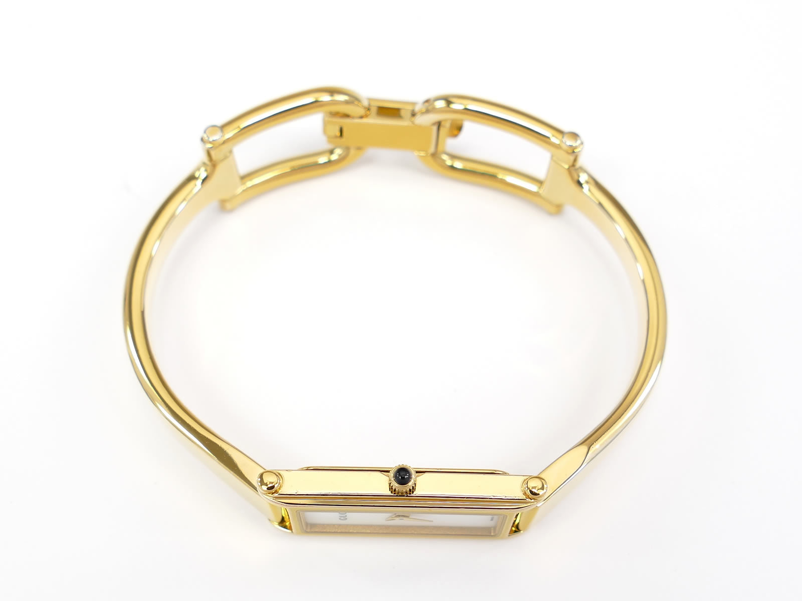 Gucci 1500L 18k Gold Plated crown with black cabochon