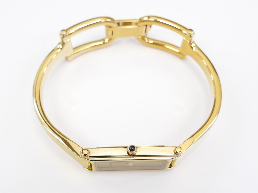 Gucci 1500L 18k Gold Plated crown with black cabochon