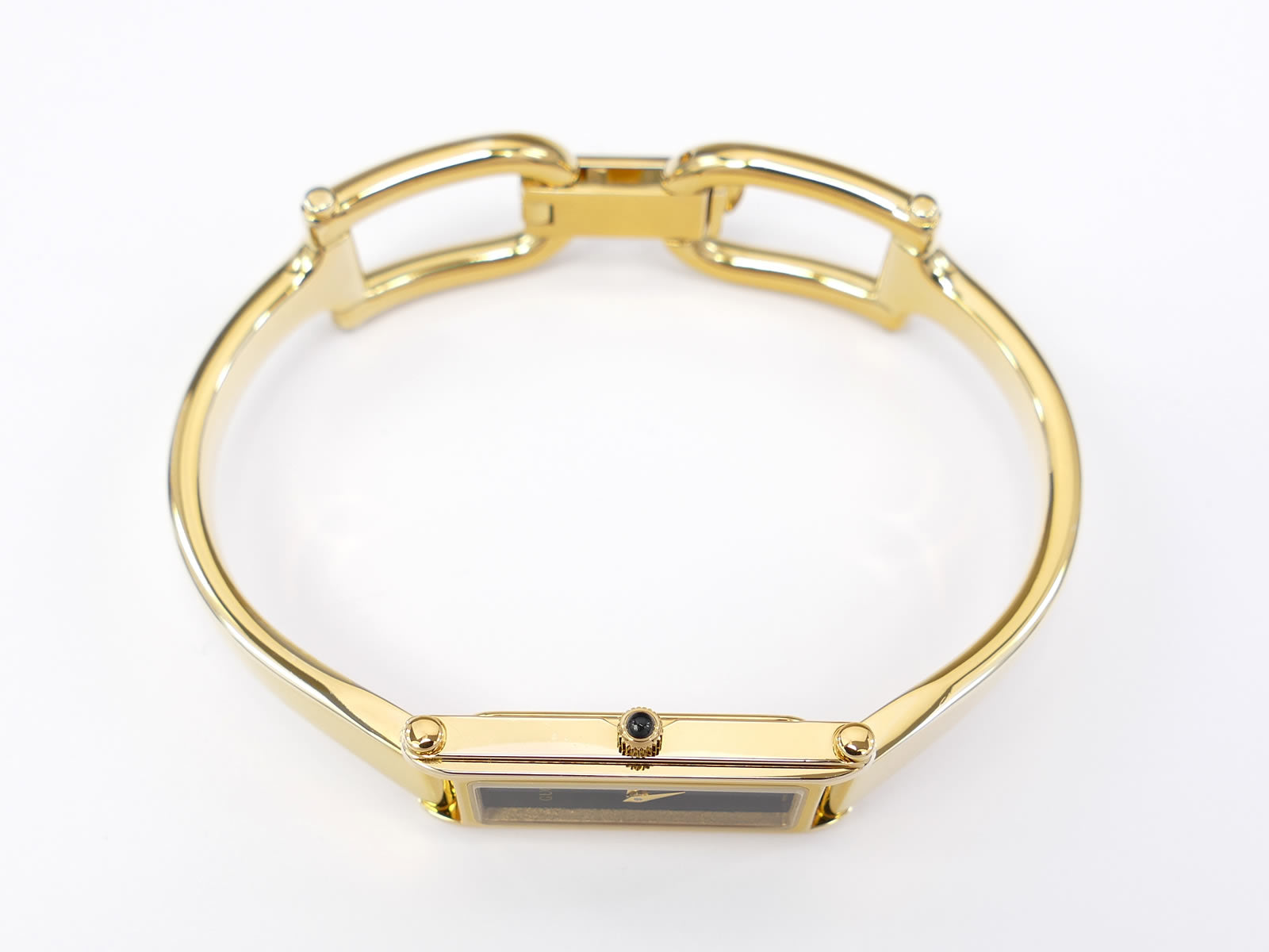 Gucci 1500L 18k  Gold Plated crown with black cabochon