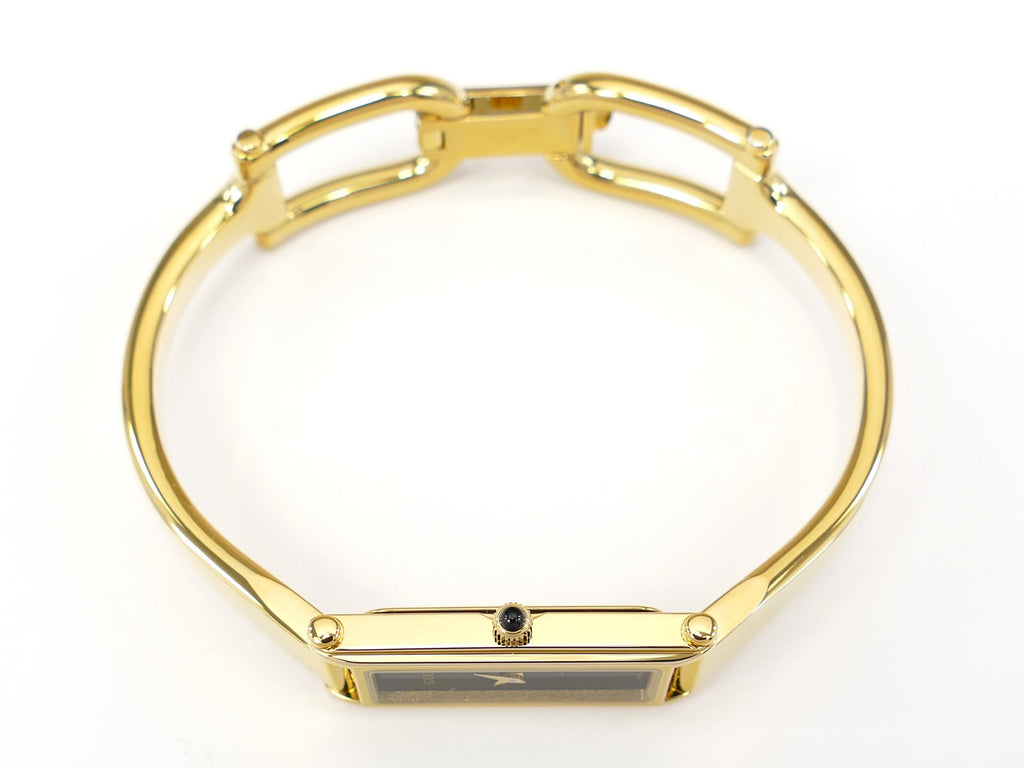 Gucci 1500L 18k Gold Plated crown with black cabochon