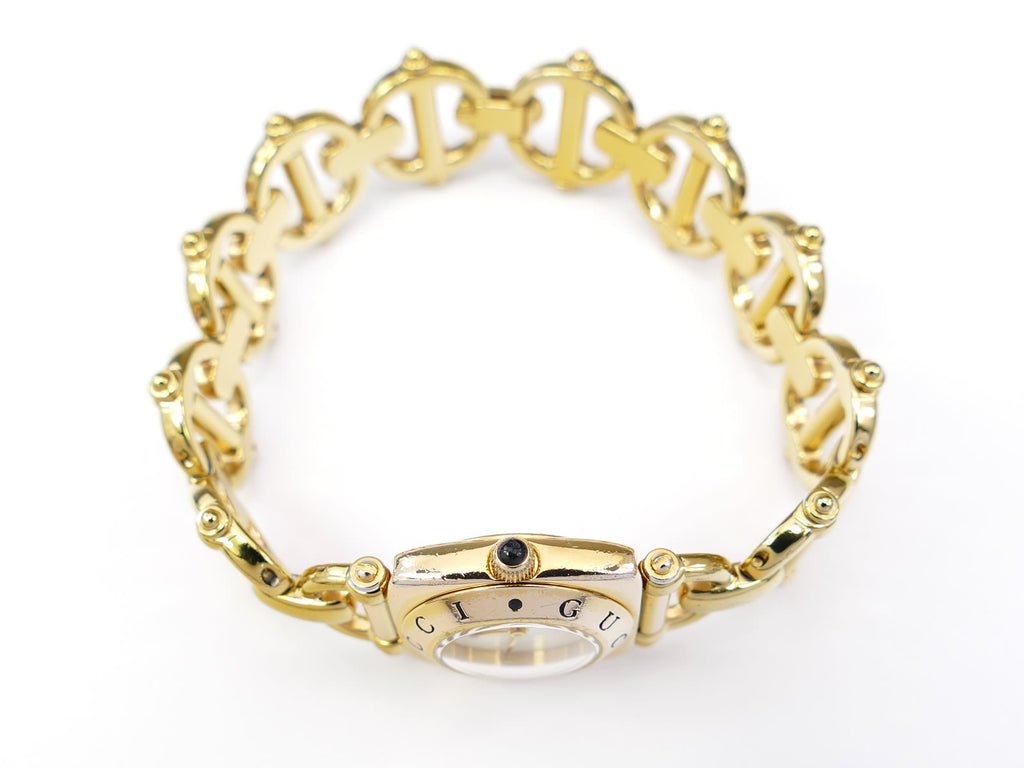 Gucci 6400L 18k Gold Plated Crown with black cabochon