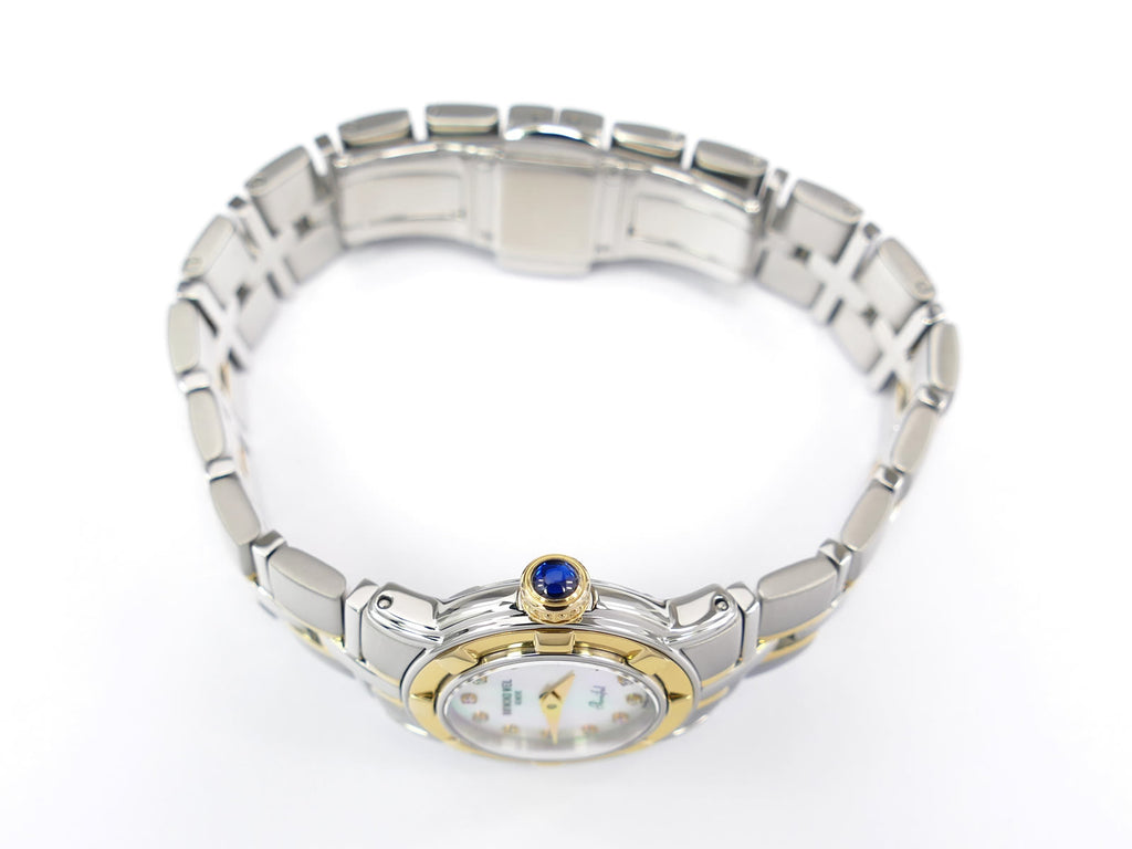 Raymond Weil Parsifal 9640 18k gold plated crown with sapphire cabochon