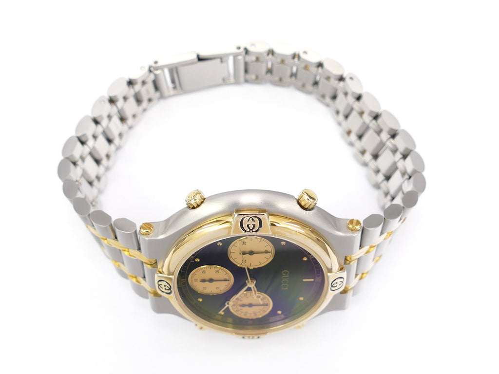 Gucci 9400 18k Gold Plated crown and pushers