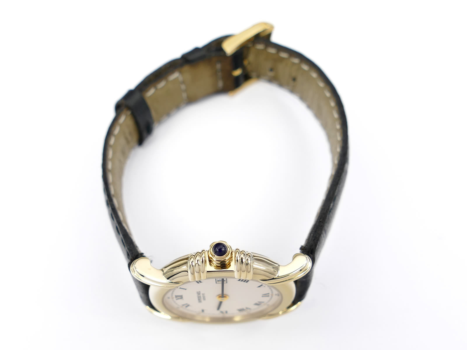 Raymond Weil Traditional 18k Gold Plated crown with sapphire cabochon 9955