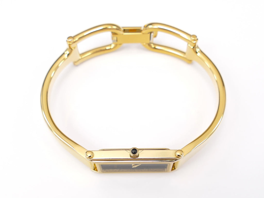 Gucci 1500L 18k Gold Plated crown with black cabochon