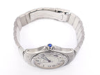 Cartier Santos Ronde 1920-1 stainless steel crown with sapphire