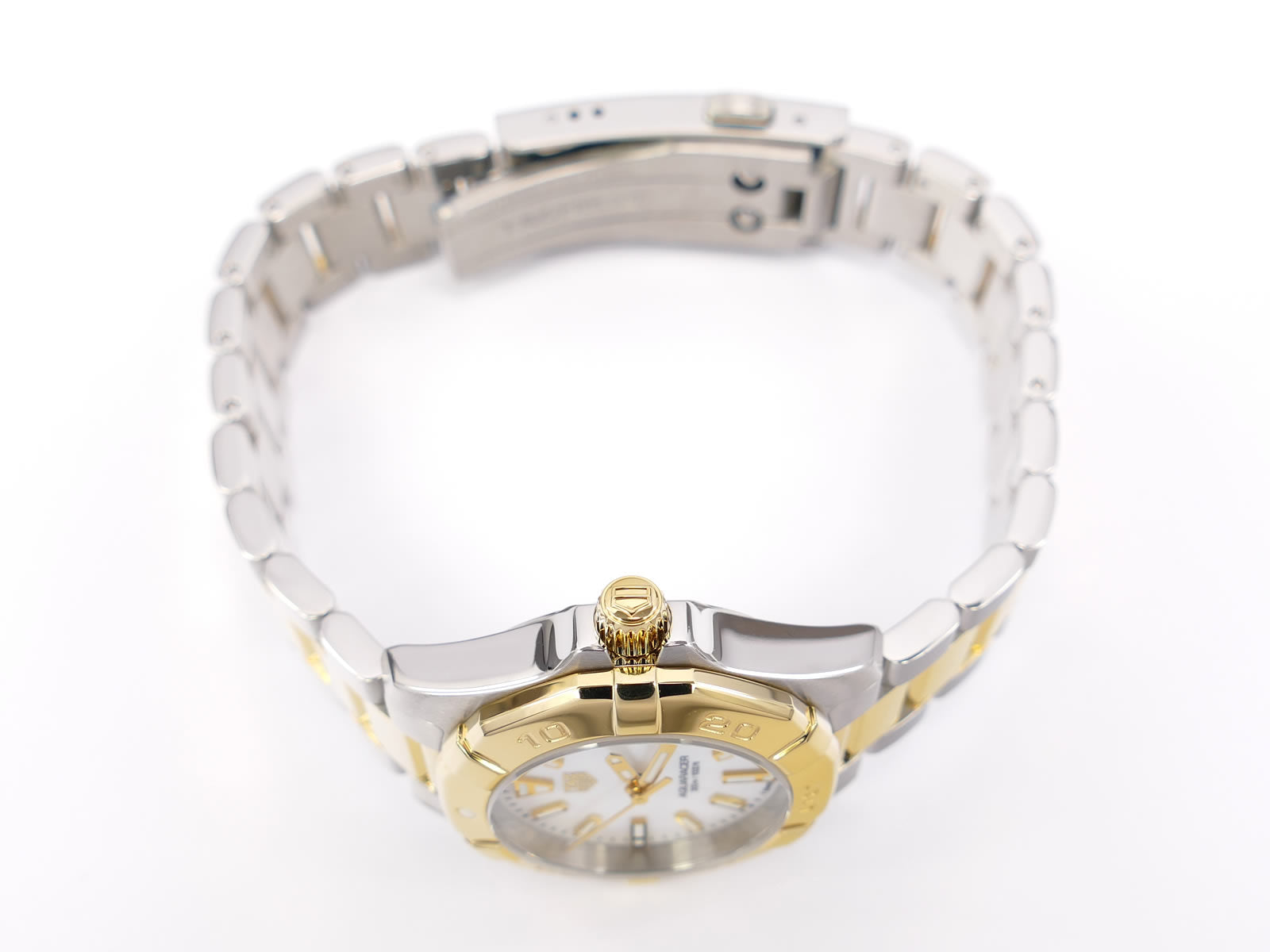 TAG Heuer Aquaracer WBD1420 18k gold plated screw down crown
