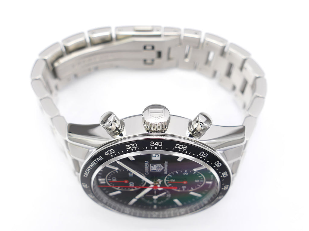 TAG Heuer Carrera CV2014.BA0794 stainless steel pushers and crown