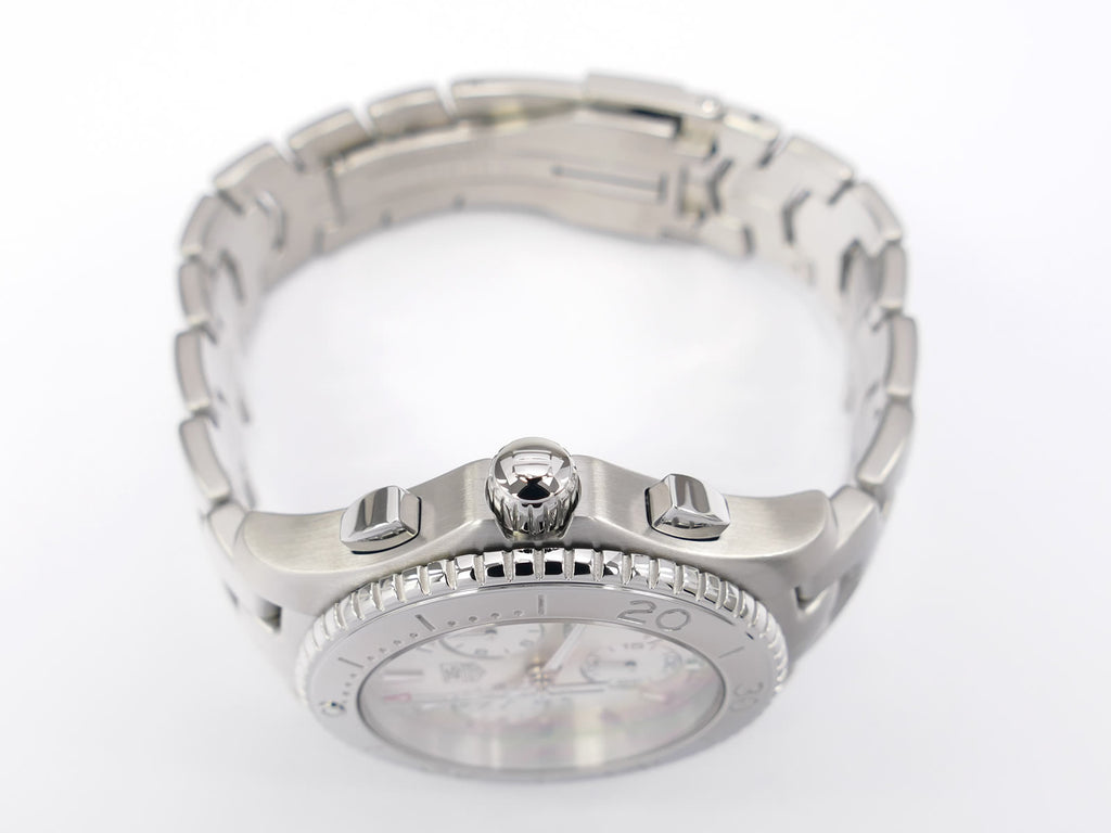 TAG Heuer Link Chronograph CJ1111 screw down stainless steel crown