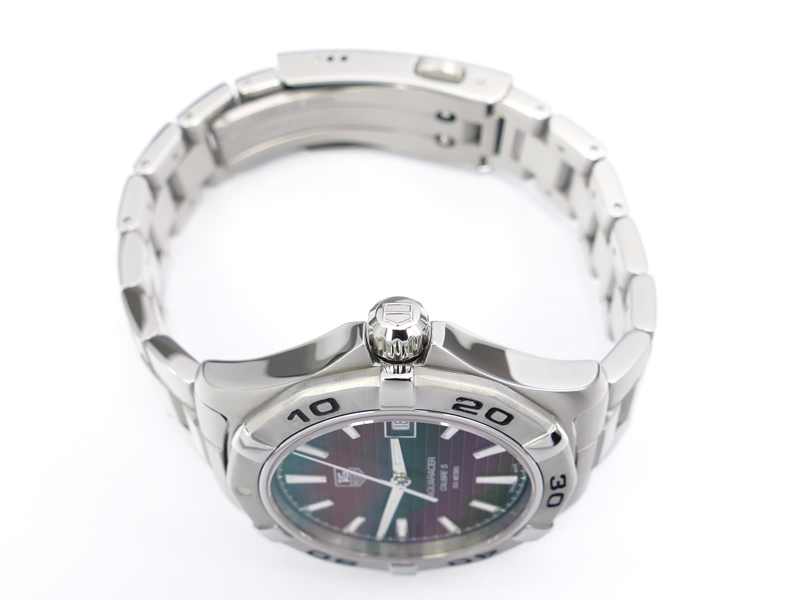 TAG Heuer Aquaracer WAP2010 stainless steel screw down crown