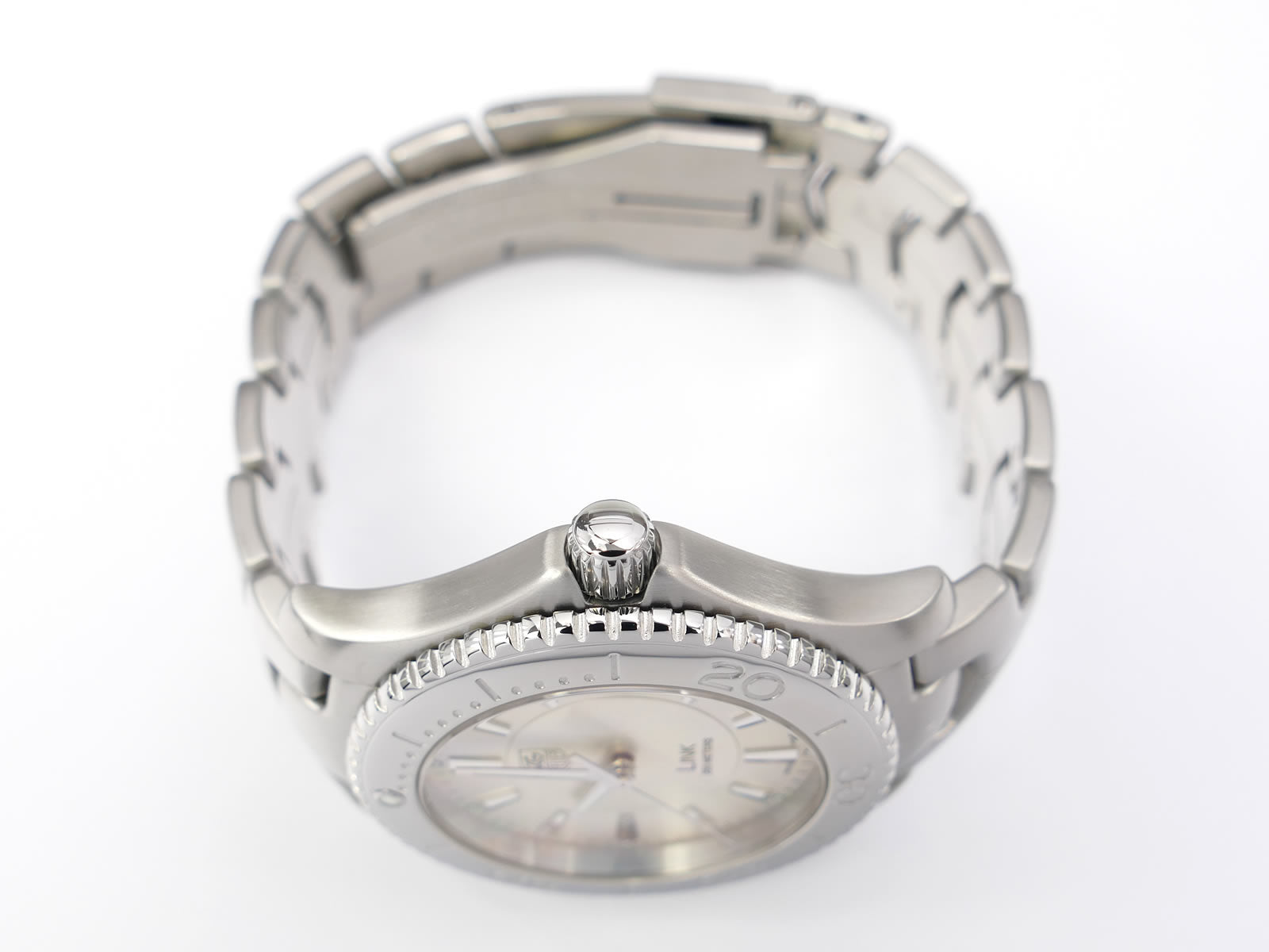 TAG Heuer Link WJ1111 stainless steel screw down crown