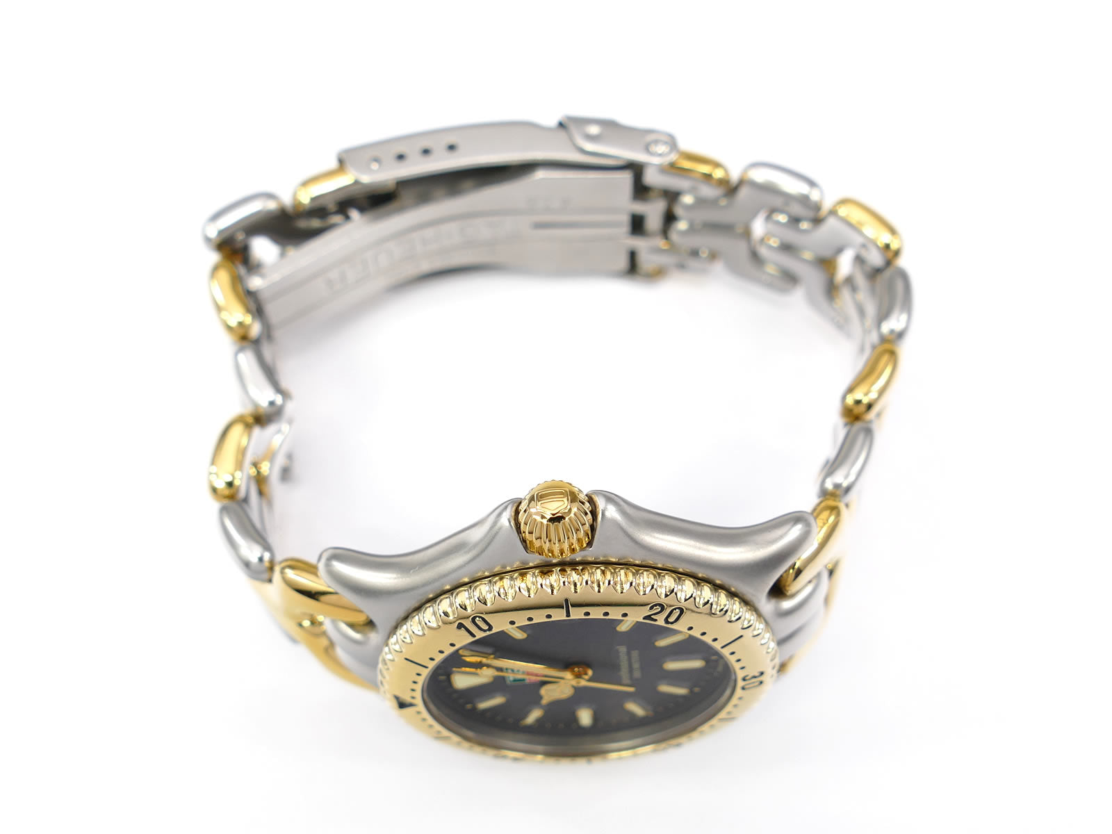 TAG Heuer SEL S95.213 18k gold plated screw down crown