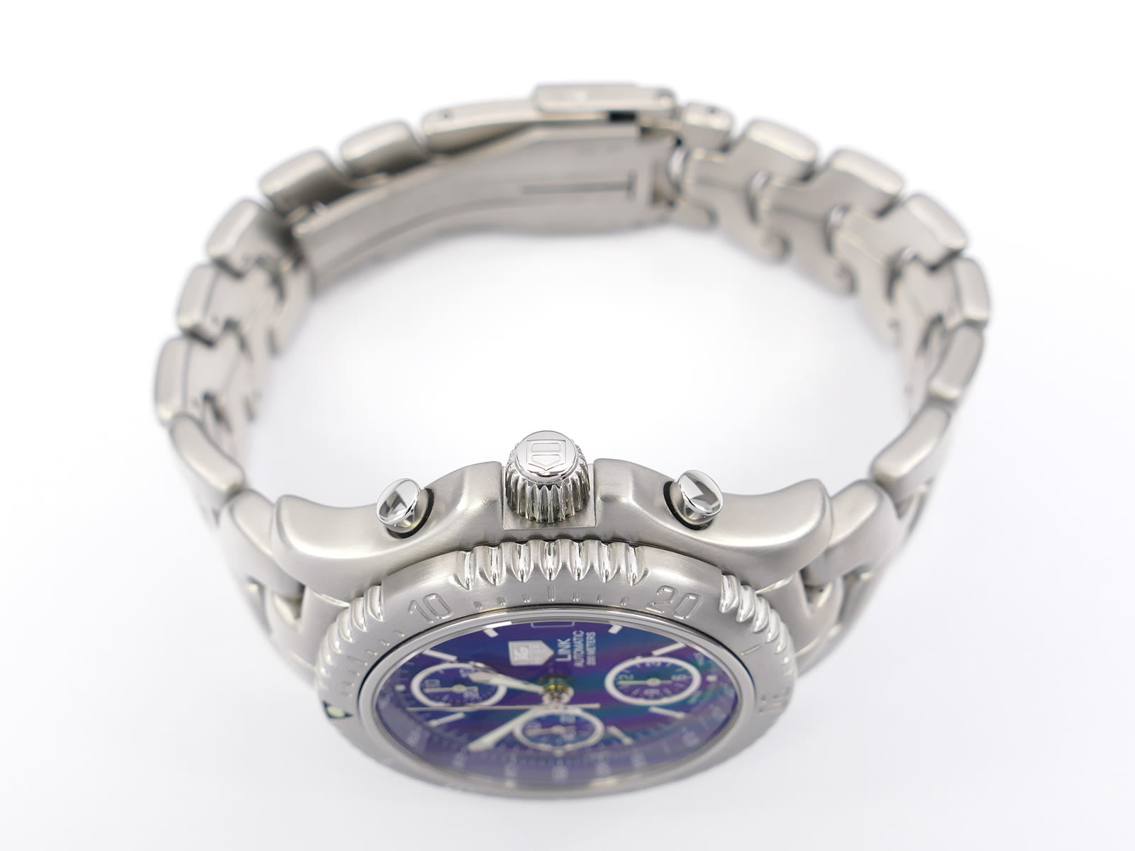 TAG Heuer Link CT2110 stainless steel screw down crown