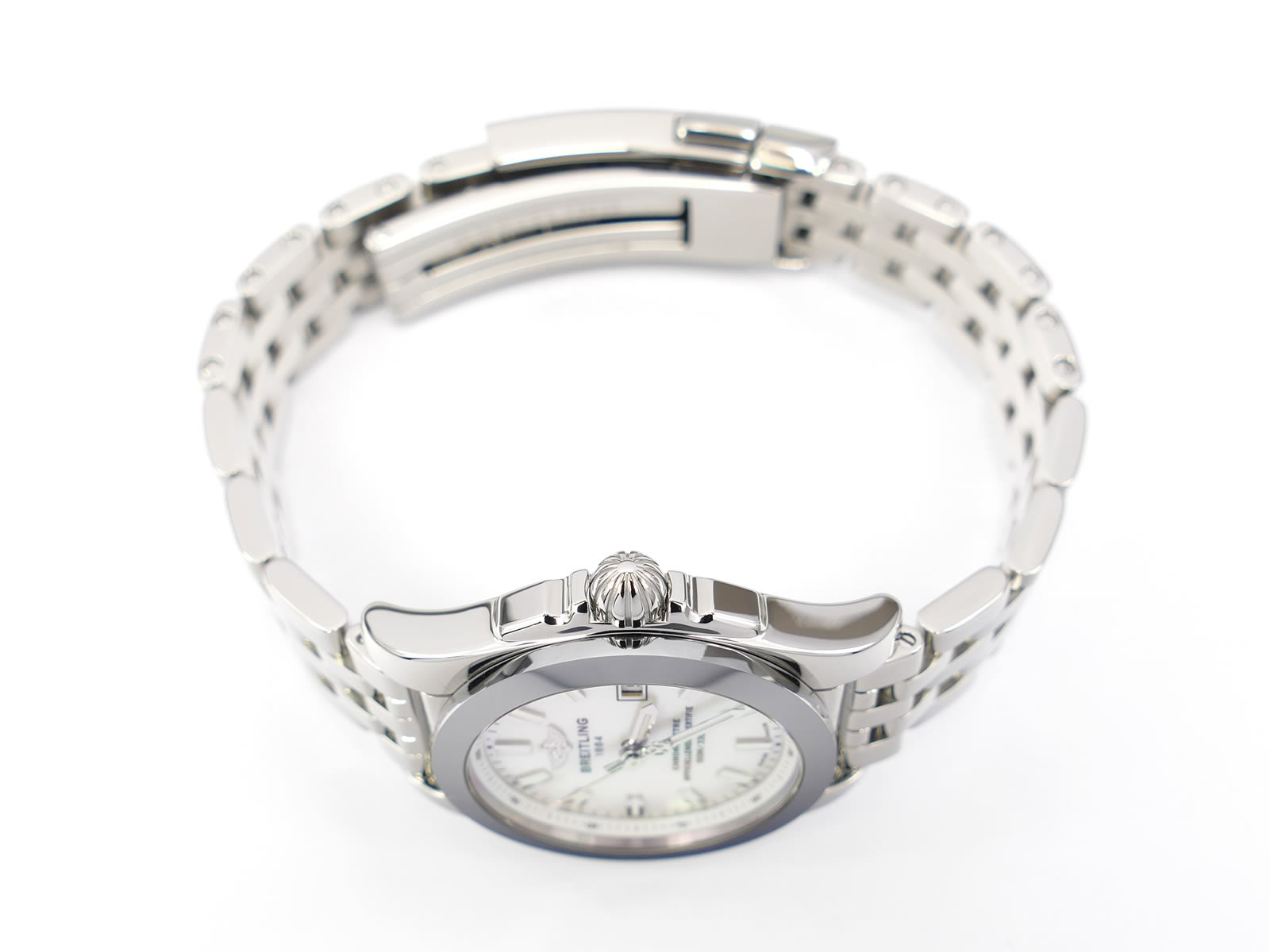 Breitling Galactic 29 Sleek W72348 stainless steel crown