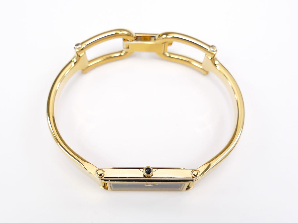 Gucci 1500L 18k Gold Plated crown with black cabochon