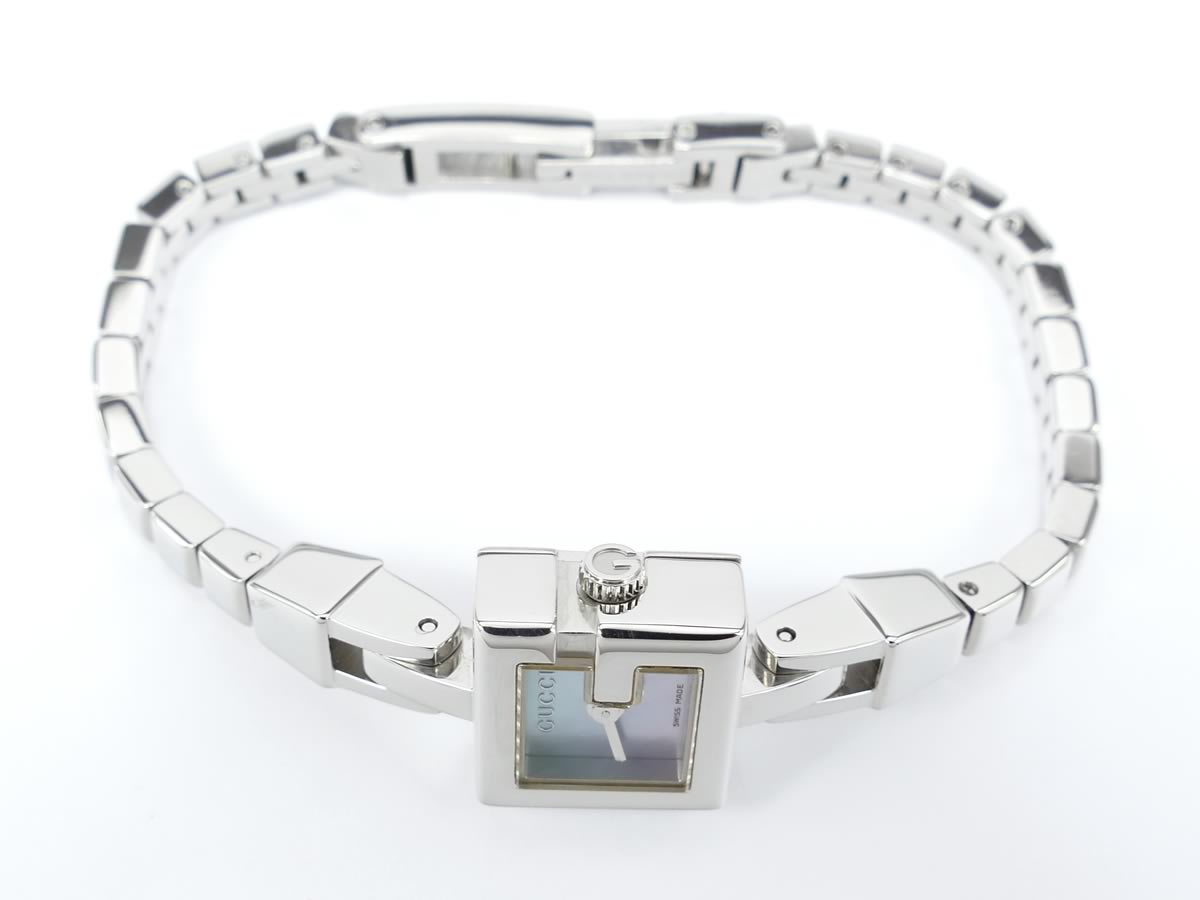 Gucci 102 Mini G Blue Mother of Pearl Dial YA102538 Bracelet