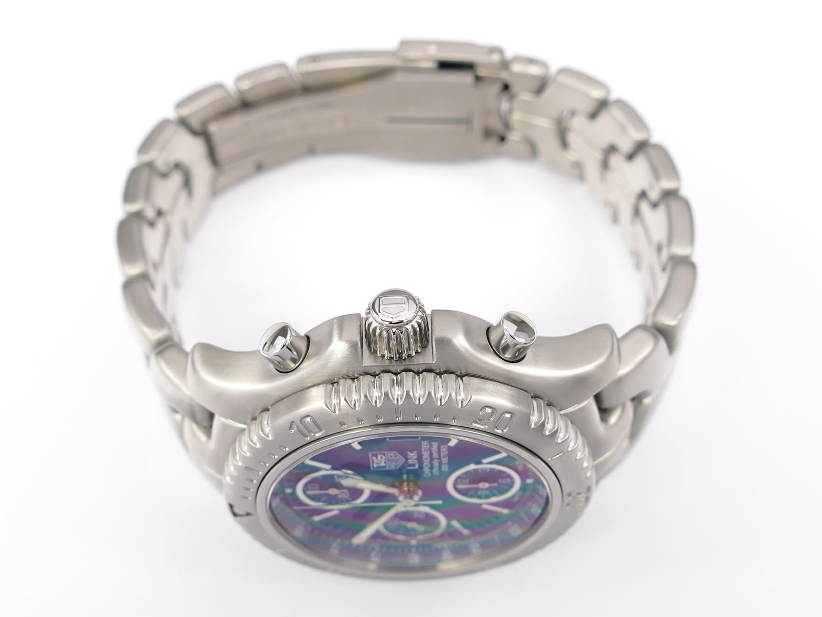 TAG Heuer Link Chronograph CT5110 stainless steel screw down crown