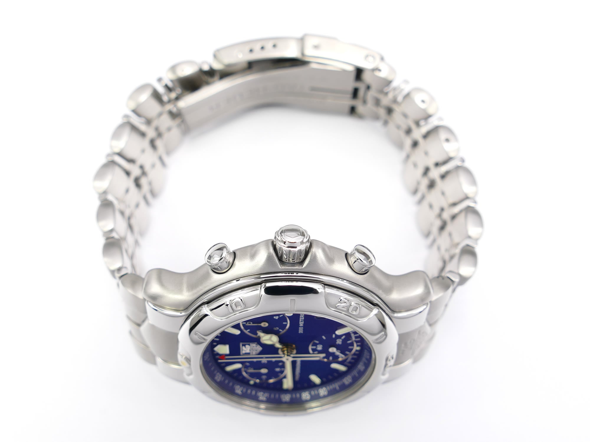 TAG Heuer 6000 Chronograph CH1111-0 stainless steel screw down crown