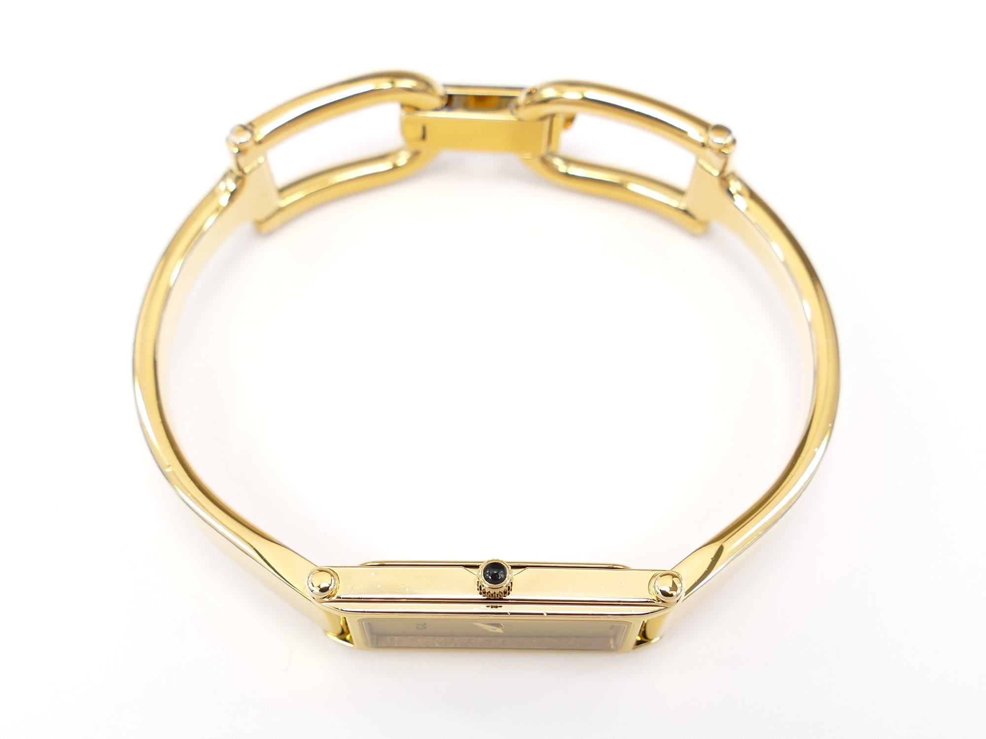 Gucci 1500L 18k Gold Plated crown with black cabochon