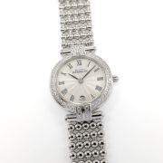 Michel Herbelin Perles 16873.B Silver Guilloche Dial 44 Diamonds Date 16873/44