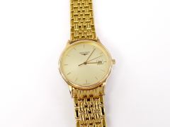 Longines Classic 18k Gold Plated Case 34mm Champagne Sunburst Dial