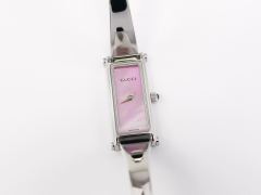 Gucci 1500L Pink Mother of Pearl Dial on Stainless Steel Bangle