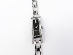 Gucci G-Link 110 Black Dial & 3 Diamonds with Stainless Steel Bracelet