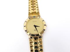 Gucci 3300M Champagne Dial 33mm Small Men's 18k Gold Plated
