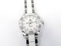 TAG Heuer Aquaracer WAY131D White Dial Ladies 35mm with Diamonds
